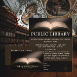 Open Book, Library Advertising Flyer<br><div class="desc">Open Book,  Library Advertising Flyers By The Business Card Store.</div>