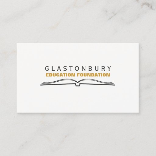 Customizable Teacher or Tutor  Open Book Education Business Card Templates