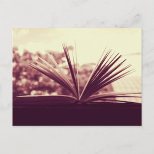 Open Book Photograph Postcard