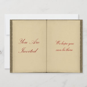 Open Book - Vintage Style Invites