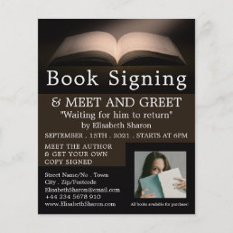Open Book, Writers Book Signing Advertising Flyer