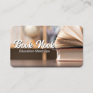 Open Books Education Learning Business Card
