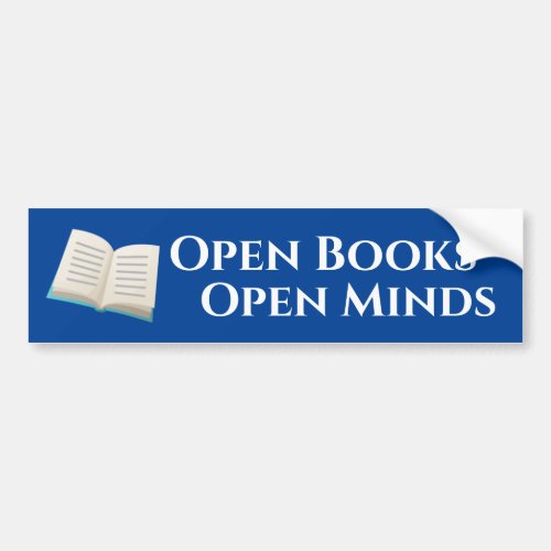 Open Books Open Minds Bumper Sticker