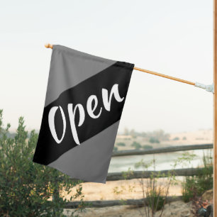 Open Business Sign Flag