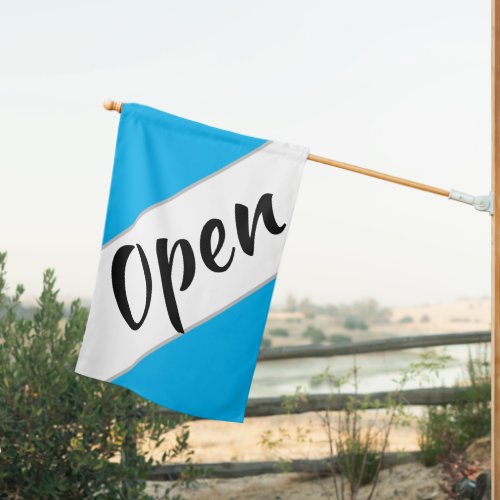 Open Business Sign Flag