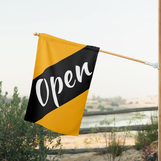 Open Business Sign Flag (Insitu (Back))