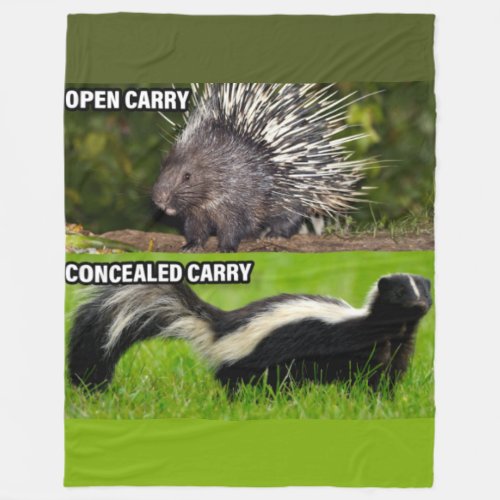 OPEN CARRY vs CONCEALED CARRY Fleece Blanket