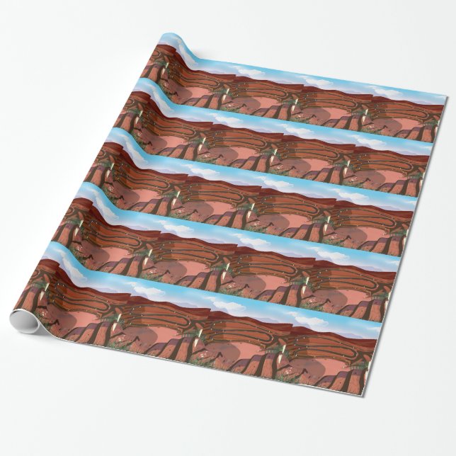 Open Cast Mine Wrapping Paper (Unrolled)