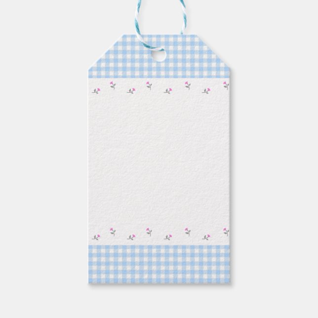 Open & Check (Blue) Gift Tags (Front)