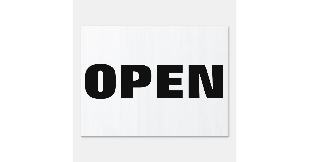 Open Closed front and back sign | Zazzle