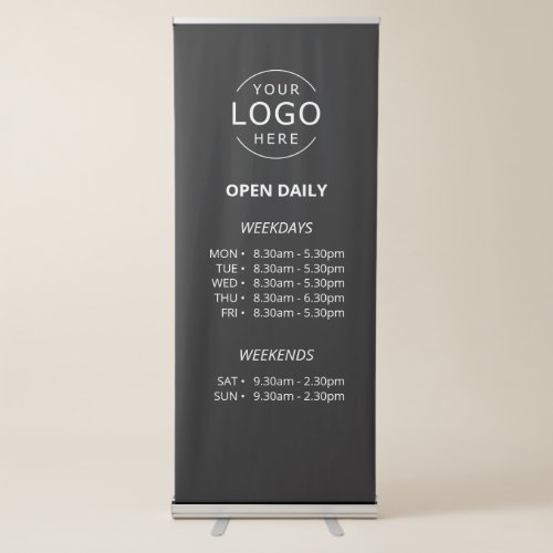 Open Daily Business Hours Your Own Logo Store Sign