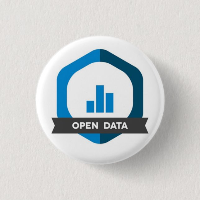 Open Data Badge Pinback Button (Front)