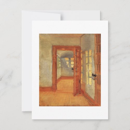 Open door sunny impressionist interior Anna Ancher Custom Invites