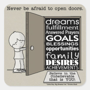 Open Doors Square Sticker