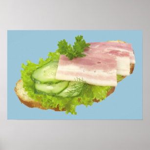 Open Faced Sandwich Poster