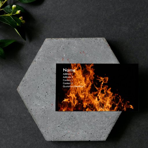 Customizable Open Flame Business Card