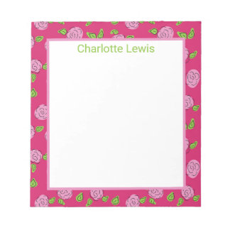 Open Flower Pink on Dark Pink Notepad