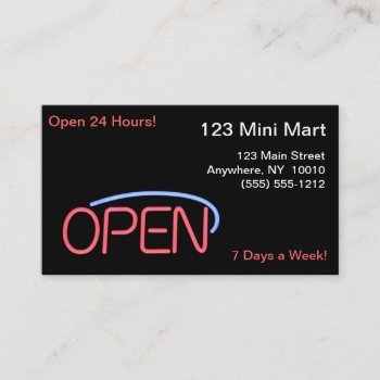Open For Business Business Card by BradshawBizCards at Zazzle