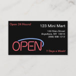 Open For Business Business Card at Zazzle