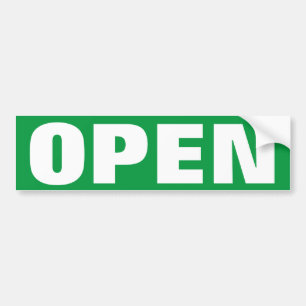 Open for business door sign on vinyl sticker