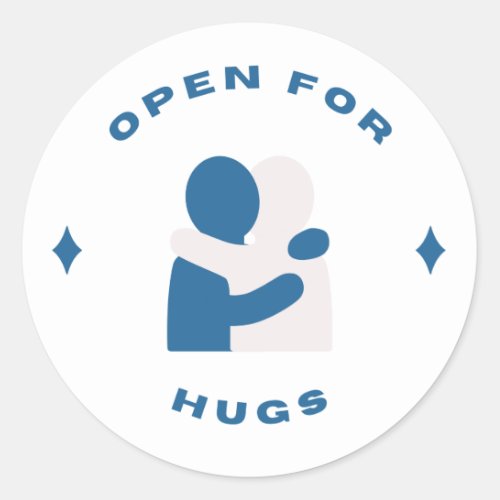 Open For Hugs stickers