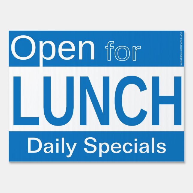 Open For Lunch Restaurant Sign (Front)