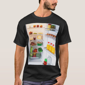 Open fridge filled with food T-Shirt