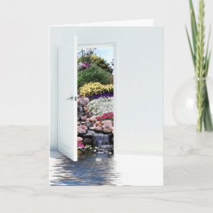 Open Garden Door Sympathy Card