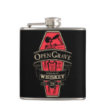Open Grave Whiskey flask