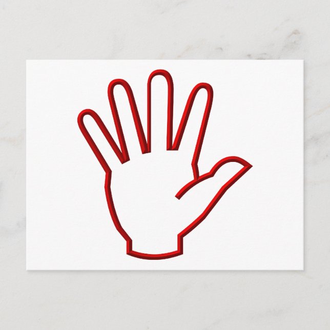Open Hand/High Five/Wave Postcard (Front)
