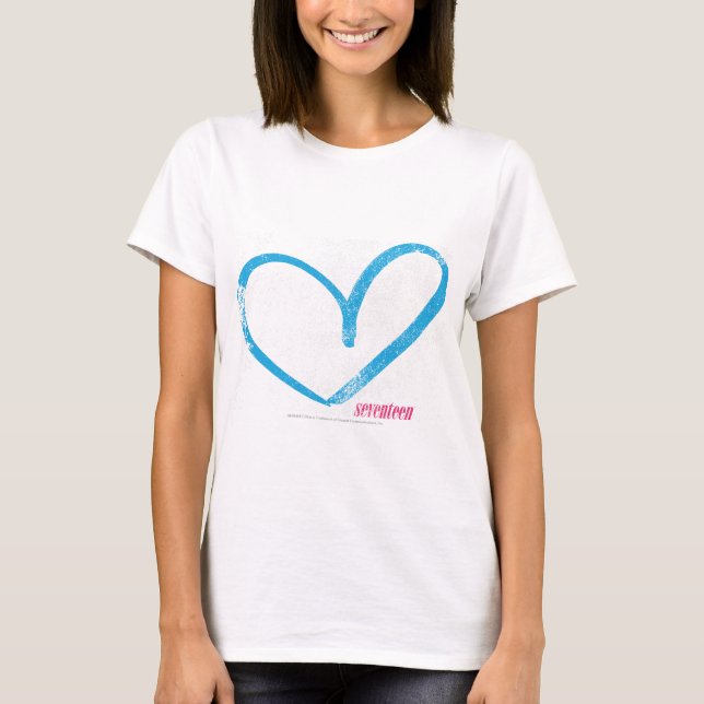 Open Heart Aqua T-Shirt (Front)