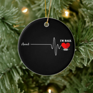 Open Heart Bypass Surgery Heart Attack Survivor Ceramic Ornament