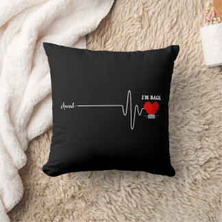 Open Heart Bypass Surgery Heart Attack Survivor Throw Pillow