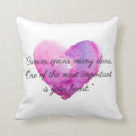 Open heart cancer pillow