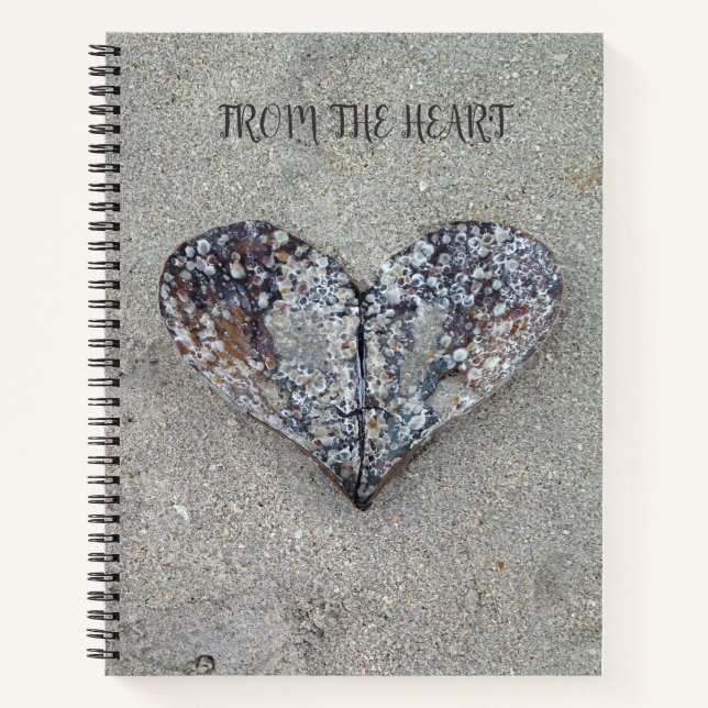 Open Heart Shell Personalized Journal (Front)