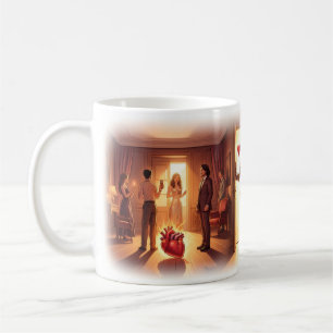 Open Heart Sunrise Farewell Romance Art Mug