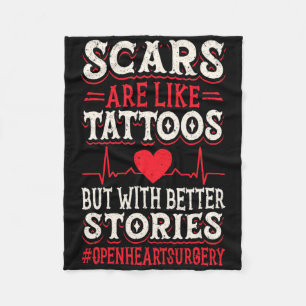 Open Heart Surgery Byp Awareness Heart Proud Mom O Fleece Blanket