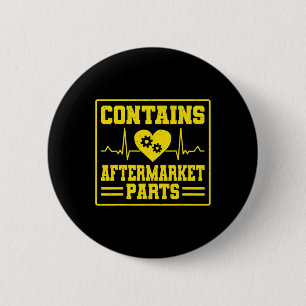 Open Heart Surgery Byp Awareness Heart Warrior Button