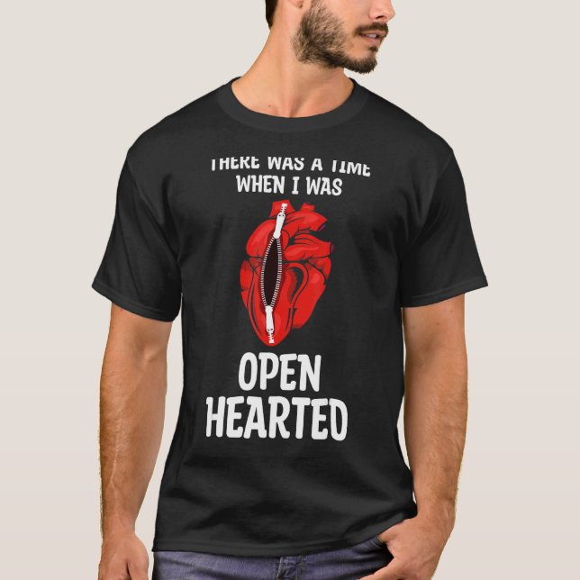 Open Heart Surgery & Bypass Heart Survivor T-Shirt (Front)