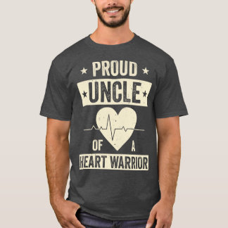 Open Heart Surgery CHD Transplant Uncle of a Heart T-Shirt