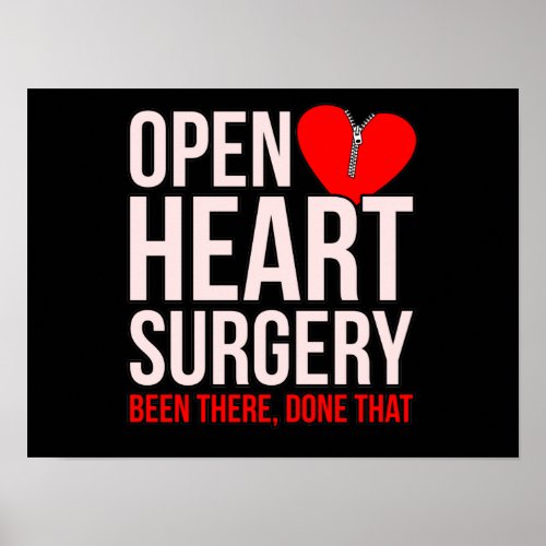 Open Heart Surgery Heart Disease Awareness Survivo Poster