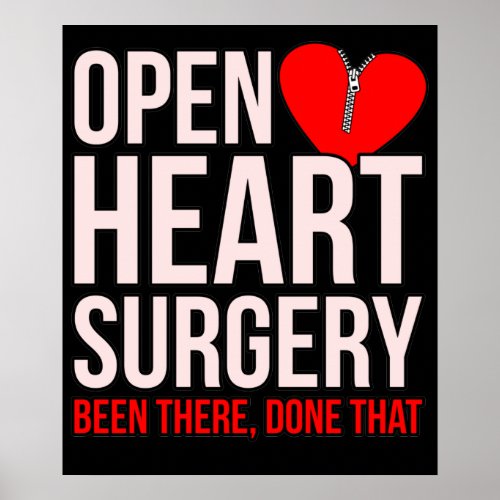 Open Heart Surgery Heart Disease Awareness Survivo Poster