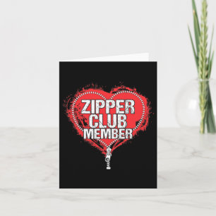 Open Heart Surgery Humor Funny Zipper Club Member  Card
