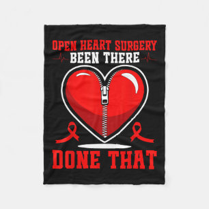 Open Heart Surgery Patients Heart Disease Awarenes Fleece Blanket