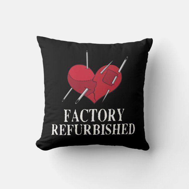 Open Heart Surgery Recovery - Factory Refurbished Throw Pillow (Front)