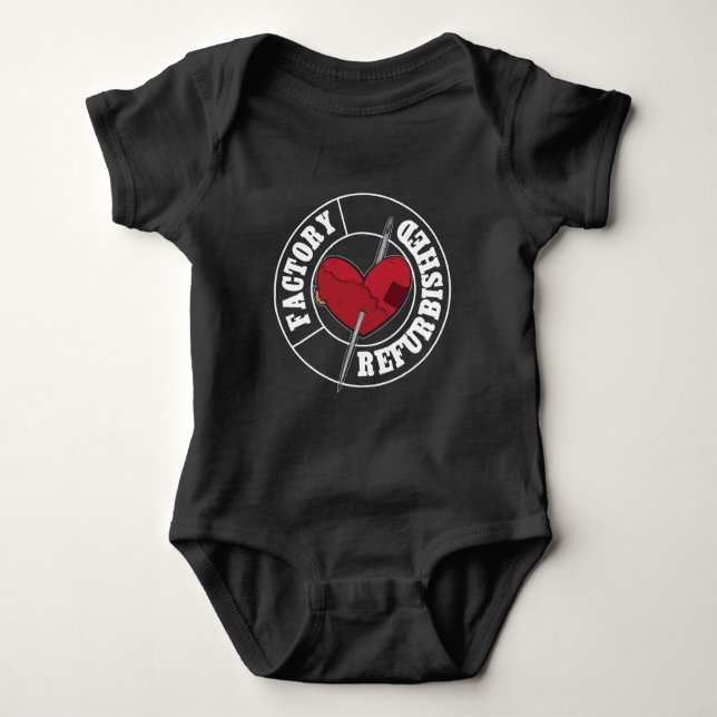 Open Heart Surgery Recovery Gift Baby Bodysuit (Front)
