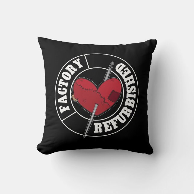 Open Heart Surgery Recovery Gift Throw Pillow (Front)