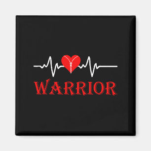 Open Heart Surgery Recovery Survivor Heart Warrior Magnet