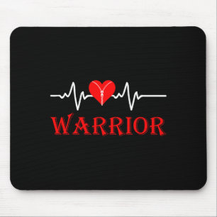 Open Heart Surgery Recovery Survivor Heart Warrior Mouse Pad
