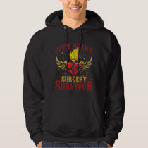 Open Heart Surgery Survivor Bypass Heart Disease Hoodie